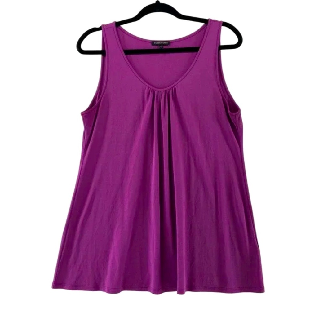 Eileen Fisher Flowy Purple 100% Silk Tank Women’s Size Medium Fuchsia Purple‎